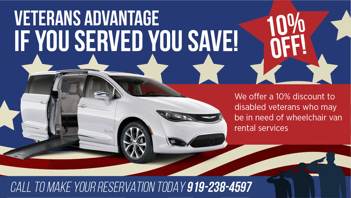 Veterans 10 Percent off Wheelchair Van Rental